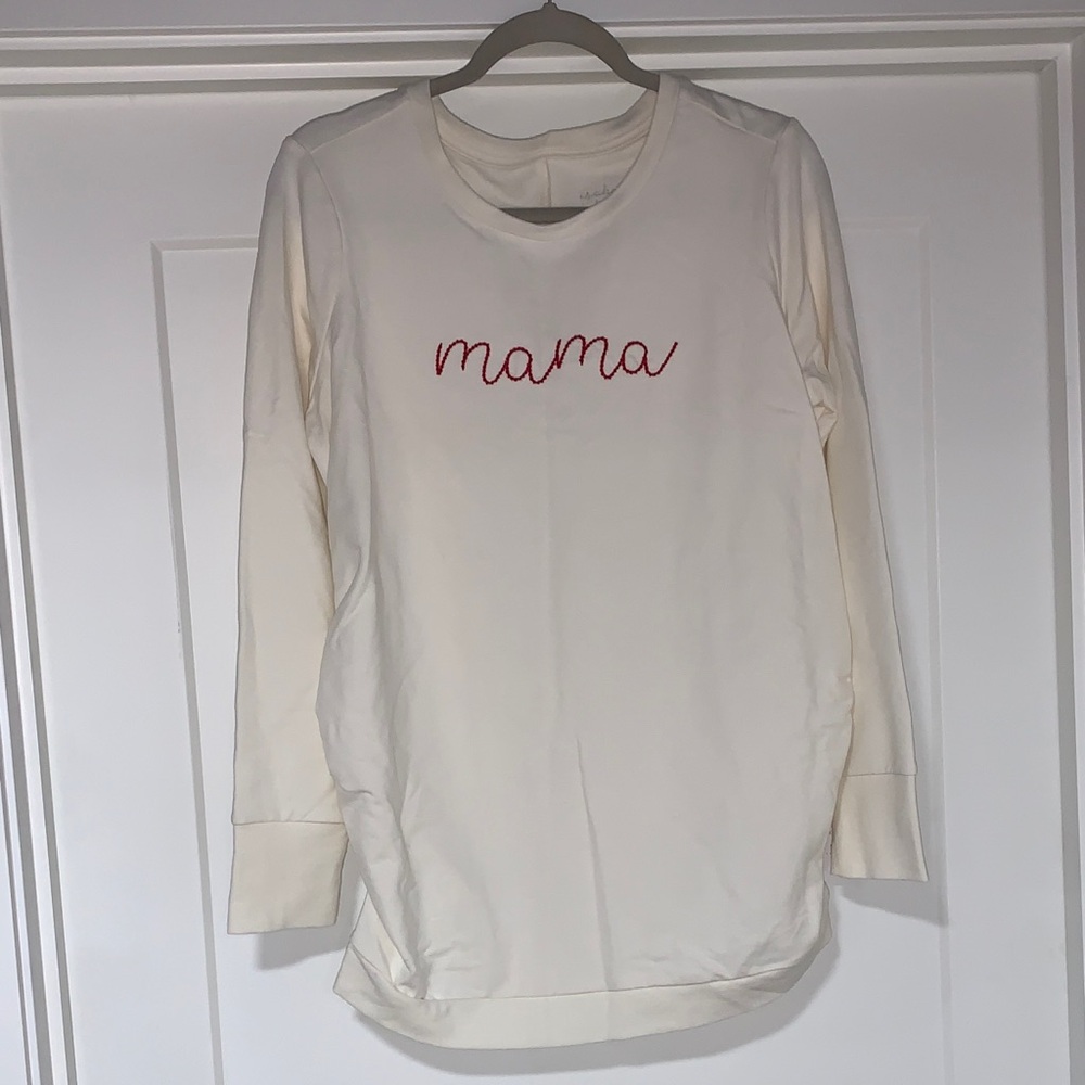 Isabel Maternity by Ingrid & Isabel Cream 'Mama' Sweatshirt- size M